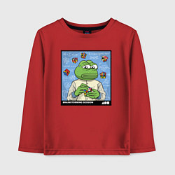Лонгслив хлопковый детский Pepe brainshtorm, цвет: красный