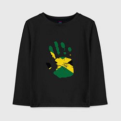 Лонгслив хлопковый детский Hand Jamaica, цвет: черный