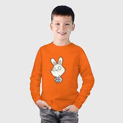 Лонгслив хлопковый детский Rabbit - Dont Know, цвет: оранжевый — фото 2