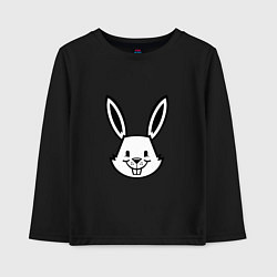 Лонгслив хлопковый детский Bunny Funny, цвет: черный