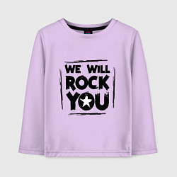 Лонгслив хлопковый детский We rock you, цвет: лаванда