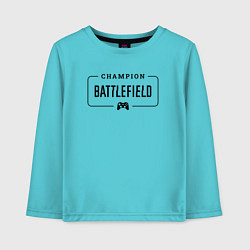 Детский лонгслив Battlefield gaming champion: рамка с лого и джойст