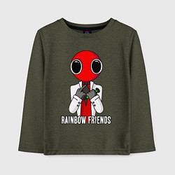 Детский лонгслив Радужные друзья - Красный