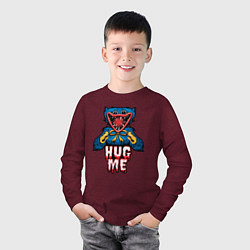 Лонгслив хлопковый детский Хаги Ваги обнимашки, цвет: меланж-бордовый — фото 2