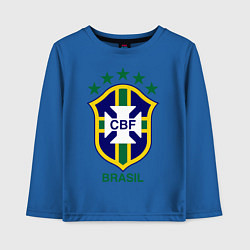 Лонгслив хлопковый детский Brasil CBF, цвет: синий