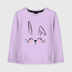 Детский лонгслив Веселый Заяц, контурная мордочка