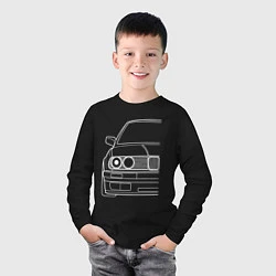 Лонгслив хлопковый детский BMW 3-й серии E30, цвет: черный — фото 2