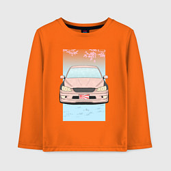 Лонгслив хлопковый детский Toyota Altezza stance alternative, цвет: оранжевый