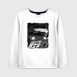 Детский лонгслив Initial d аниме про дрифт