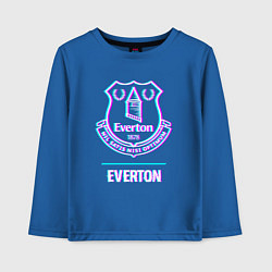 Детский лонгслив Everton FC в стиле glitch