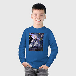 Лонгслив хлопковый детский Красавчик Юкито Орикаса - Семёрка идолов, цвет: синий — фото 2