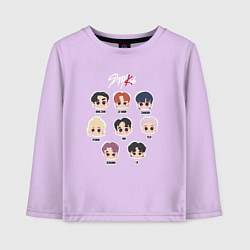 Лонгслив хлопковый детский Stray Kids Chibi, цвет: лаванда