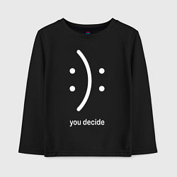 Детский лонгслив Sad or cheerful, you decide