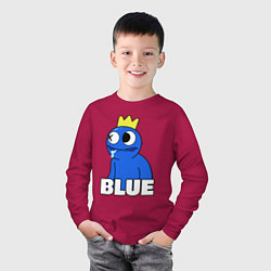 Лонгслив хлопковый детский Радужные друзья Синий следит, цвет: маджента — фото 2