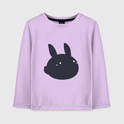 Лонгслив хлопковый детский Черный кролик - минимализм, цвет: лаванда