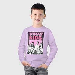 Лонгслив хлопковый детский Stray Kids boy band, цвет: лаванда — фото 2