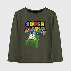 Лонгслив хлопковый детский Super Mario - Spike - Character, цвет: меланж-хаки