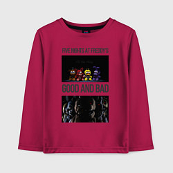 Лонгслив хлопковый детский Freddy good and bad, цвет: маджента