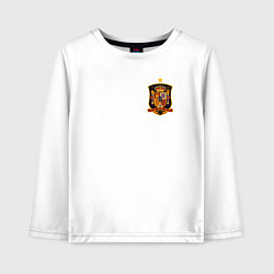 Лонгслив хлопковый детский Сборная Испании логотип, цвет: белый