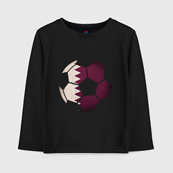 Лонгслив хлопковый детский Qatar ball, цвет: черный
