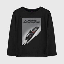 Лонгслив хлопковый детский Lamborghini - concept - sketch, цвет: черный