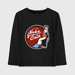 Лонгслив хлопковый детский Nuka cola sticker, цвет: черный