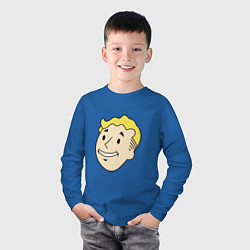 Лонгслив хлопковый детский Vault boy head, цвет: синий — фото 2