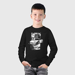 Лонгслив хлопковый детский Honda NSX art, цвет: черный — фото 2