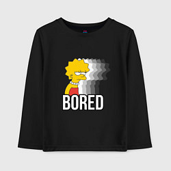 Лонгслив хлопковый детский Лиза Симпсон - bored, цвет: черный