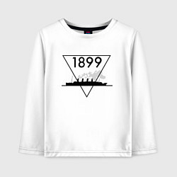 Лонгслив хлопковый детский 1899 logo, цвет: белый