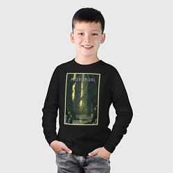 Лонгслив хлопковый детский Mononoke poster, цвет: черный — фото 2