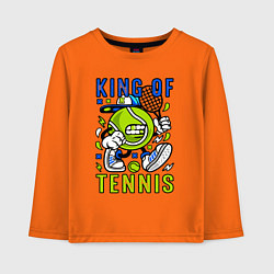 Детский лонгслив Король тенниса мяч с ракеткой