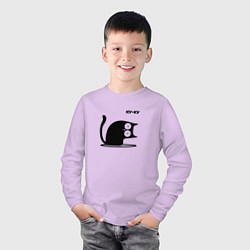 Лонгслив хлопковый детский Куку Cat, цвет: лаванда — фото 2