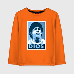 Лонгслив хлопковый детский Dios Maradona, цвет: оранжевый