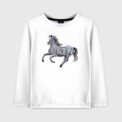 Лонгслив хлопковый детский Кнабструппер, цвет: белый