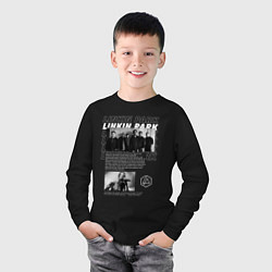 Лонгслив хлопковый детский Linkin Park цитата, цвет: черный — фото 2
