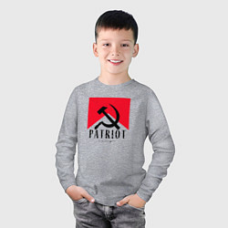 Лонгслив хлопковый детский USSR Patriot, цвет: меланж — фото 2