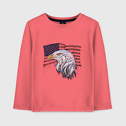 Лонгслив хлопковый детский American eagle, цвет: коралловый