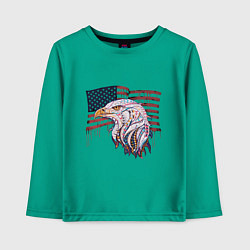 Лонгслив хлопковый детский American eagle, цвет: зеленый