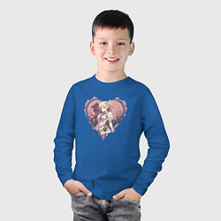 Лонгслив хлопковый детский Аниме девушка в стиле Геншин Импакт, цвет: синий — фото 2