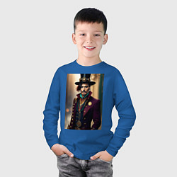 Лонгслив хлопковый детский Johnny Depp steampunk style, цвет: синий — фото 2
