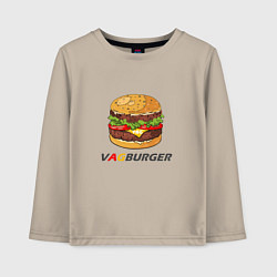 Лонгслив хлопковый детский VAGBURGER, цвет: миндальный