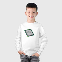 Лонгслив хлопковый детский IT Vagodroch processor, цвет: белый — фото 2
