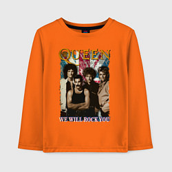Лонгслив хлопковый детский Queen винтаж, цвет: оранжевый