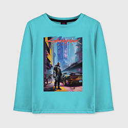 Детский лонгслив Cyberpunk 2077 - neural network - character