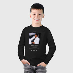 Лонгслив хлопковый детский Майкл Джексон Billie Jean, цвет: черный — фото 2