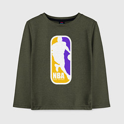 Лонгслив хлопковый детский NBA Kobe Bryant, цвет: меланж-хаки