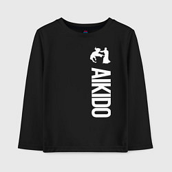 Лонгслив хлопковый детский Айкидо, цвет: черный