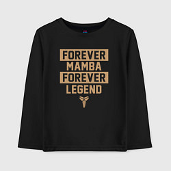 Лонгслив хлопковый детский Forever mamba, цвет: черный