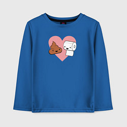 Лонгслив хлопковый детский Кака и бумага, цвет: синий